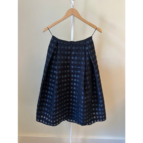 Erdem Ina Skirt in Navy Grid Jacquard, Size 2 (US) - Picture 5 of 5